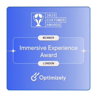 Optimizely 2025 Customer Awards winner, Immersive Experience Award, London